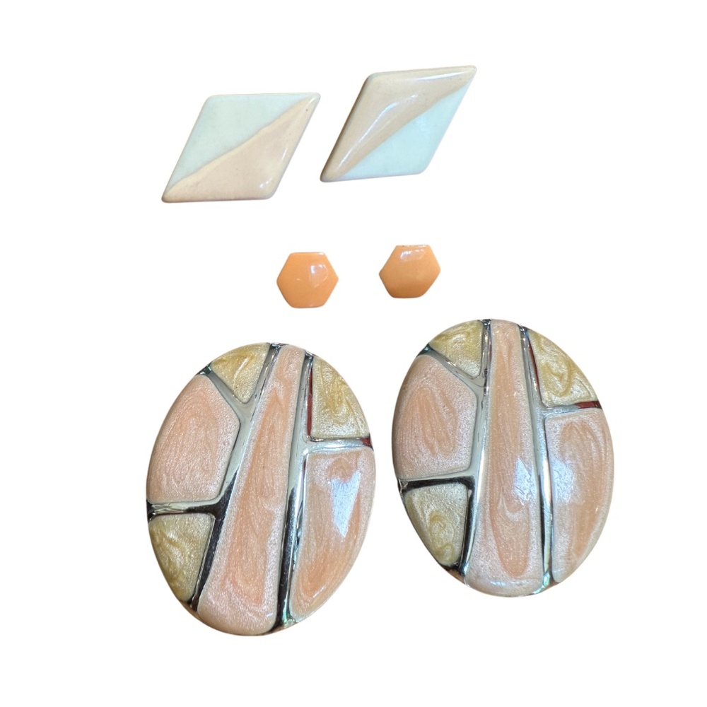 Peaches 'n' cream Vintage Pierced Earring Collection!